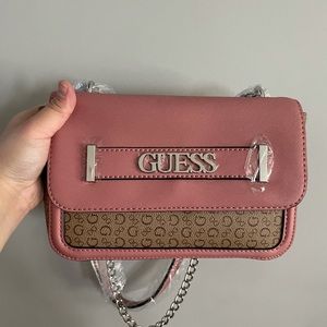 NEW Guess pink logo shoulder/crossbody bag